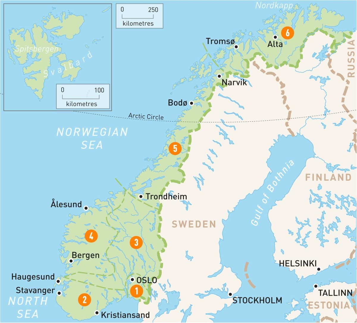 Mapa alta Nórsko