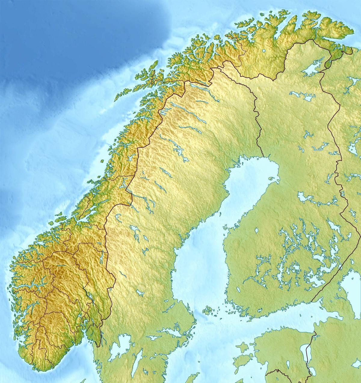 Mapa cloud Nórsko
