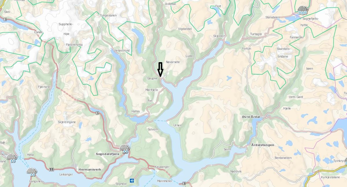 Mapa Nórsko kommune