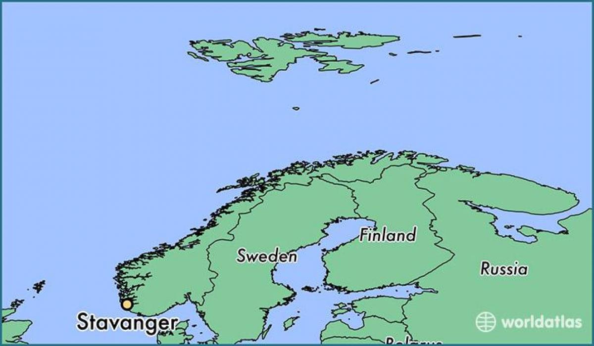 mapa stavangeri v Nórsku