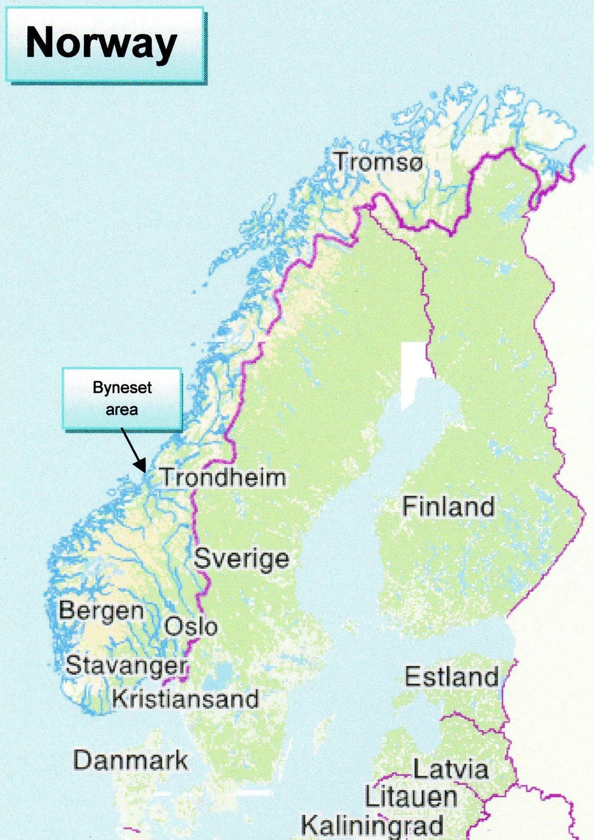Mapa trondheim Nórsko