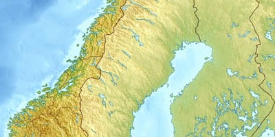 Mapa fyzickej Nórsko