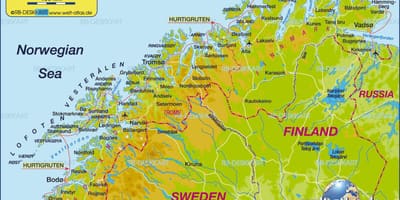 Mapa kirkenes Nórsko