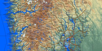 Podrobná mapa južnom Nórsku