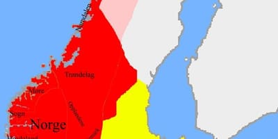 Mapa Nórsko hranice