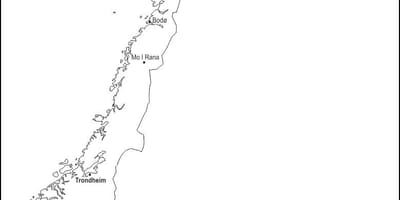 Mapa Nórsko osnovy