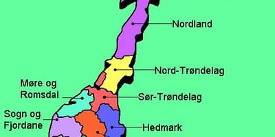Mapa Nórsko národných turistických trás 