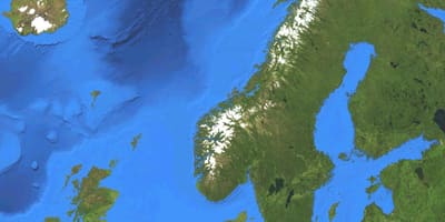 Mapa Nórsko satelit