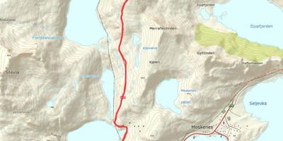 Mapa Nórsko turistické chodníky