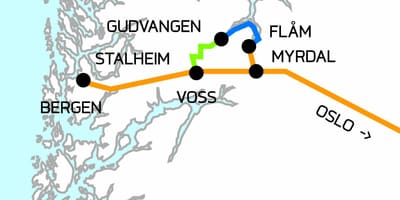 Mapa Nórsko v skratke