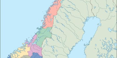 Mapa Nórsko vektor