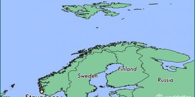 Mapa stavangeri v Nórsku