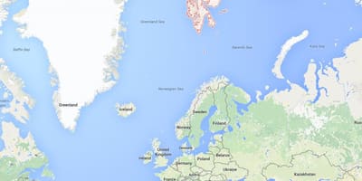 Spitsbergen Nórsko mapu