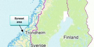 Mapa trondheim Nórsko