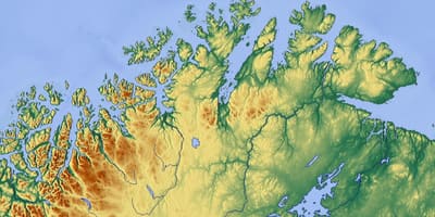 Severné Nórsko mapu